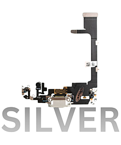 iPhone 11 Pro Charging Port Flex With Board Silver (Premium)