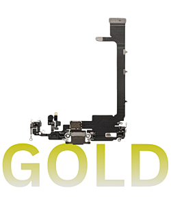 iPhone 11 Pro Charging Port Flex With Board Gold (Premium)