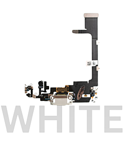 iPhone 11 Pro Max Charging Port Flex With Board White (Premium)