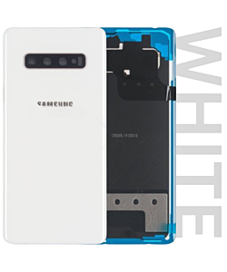 Samsung SM-G975 Galaxy S10 Plus Rear Glass With Adhesive & Camera Lens - Ceramic White