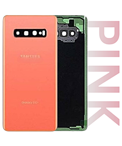 Samsung SM-G975 Galaxy S10 Plus Rear Glass With Adhesive & Camera Lens - Flamingo Pink