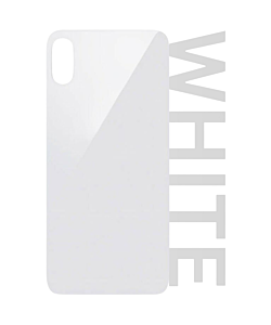iPhone XS Max Rear Glass (big Hole) - White