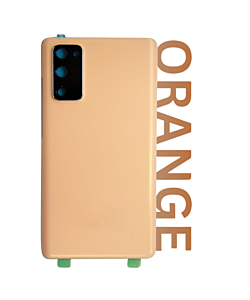 Samsung SM-G780 / G781 Galaxy S20 FE Rear Glass With Camera Lens Cloud Orange