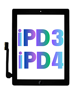 iPad 3 / 4 Digitizer Touch Screen With Home Button Black