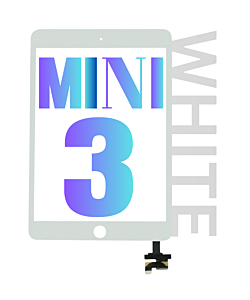 iPad Mini 3 Digitizer Touch Screen With Home Button White