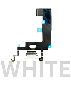 iPhone XR Charging Port Flex - White (Premium)