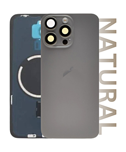 iPhone 15 Pro Premium Aftermarket Rear Glass Natural Titanium