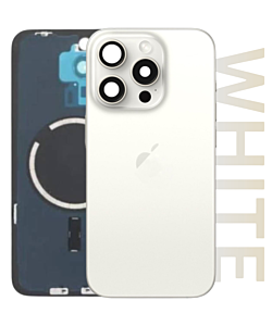 iPhone 15 Pro Premium Aftermarket Rear Glass White Titanium