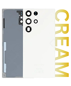 Samsung SM-S918 Galaxy S23 Ultra Rear Glass With Camera Lens Cream