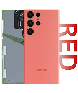 Samsung SM-S918 Galaxy S23 Ultra Rear Glass With Camera Lens Red
