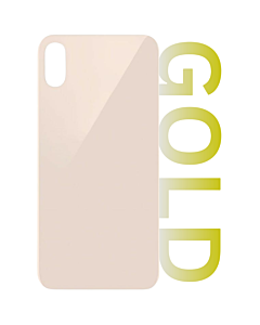iPhone XS Rear Glass (Big Hole) - Gold