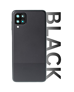 Samsung SM-A125 Galaxy A12 Rear Glass With Camera Lens Black