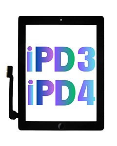 iPad 3 / 4 Digitizer Touch Screen With Home Button Black