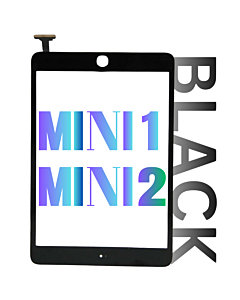iPad Mini 1/2 Digitizer Touch Screen With Home Button Black