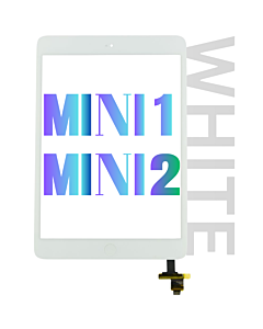 iPad Mini 1/2 Digitizer Touch Screen With Home Button White