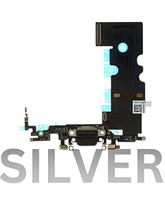 iPhone 8 Charging Port Flex Cable Silver (Premium)