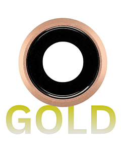 iPhone 7 / 8 Rear Camera Lens With Bezel Gold