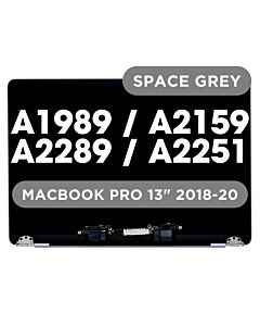 Macbook Pro 13" A2289 / A2251 / A2159 / A1989 Complete LCD Display Space Grey