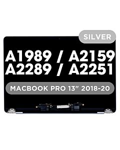 Macbook Pro 13" A2289 / A2251 / A2159 / A1989 Complete LCD Display Silver
