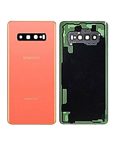Samsung SM-G975 Galaxy S10 Plus Rear Glass With Adhesive & Camera Lens - Flamingo Pink