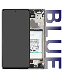 Samsung SM-A725 Galaxy A72 Service Pack LCD Display With Battery Blue