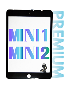 INTEC iPad Mini 1/2 Digitizer Touch Panel With Home Button Black Premium