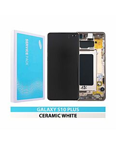Samsung SM-G975 Galaxy S10 Plus Service Pack LCD Display Replacement Ceramic White