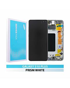 Samsung SM-G975 Galaxy S10 Plus Service Pack LCD Display Replacement Prism White