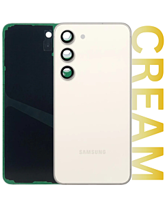 Samsung SM-S911 Galaxy S23 Rear Glass With Camera Lens Cream