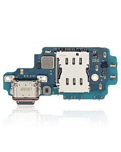 Samsung SM-S918 Galaxy S23 Ultra Charging Port Board With Sim Card Reader Pull